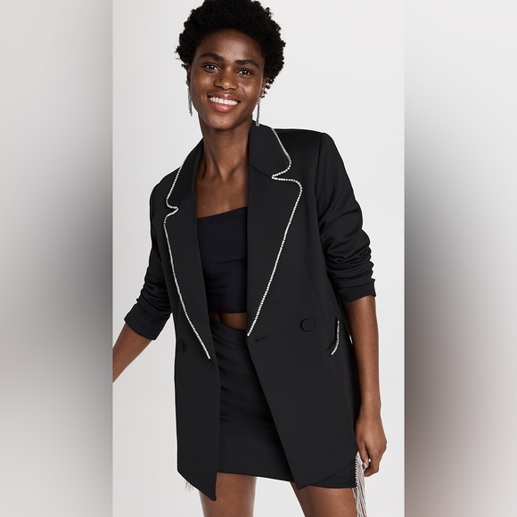 Good American Scuba Crystal Blazer Size 1 - Picture 1 of 5